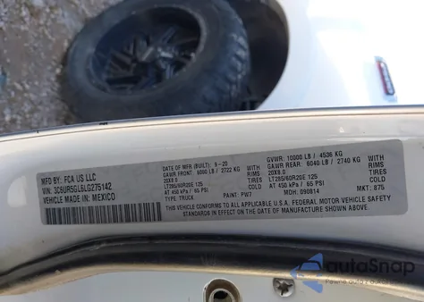 2020 Ram 2500 Laramie Longhorn 4X4 6'4 Box from USA, damaged, VIN 3C6UR5GL6LG275142